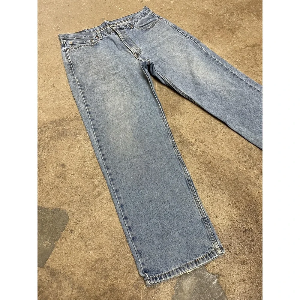 Levis 550 Jeans Mens 36x30 Blue Medium Wash Relaxed‎ Fit Tapered Leg Zip Fly